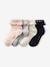 Pack of 4 Pairs of Fancy Socks for Girls ecru 