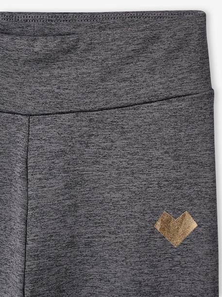 Sports Combo: Fleece Sweatshirt + Leggings in Techno Fabric, for Girls rosy 