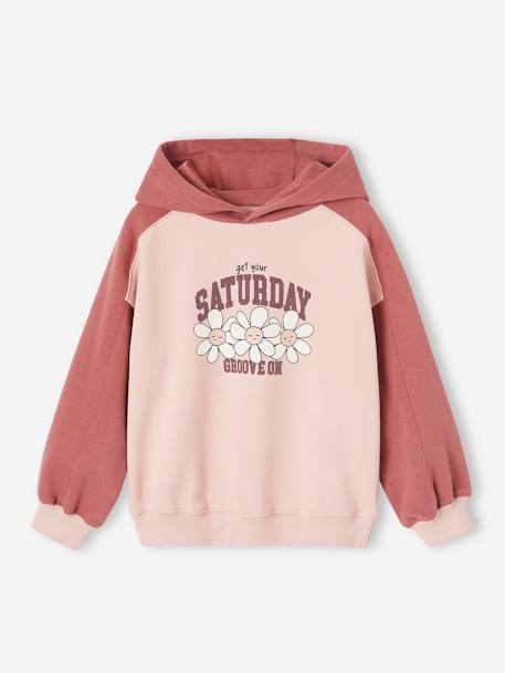 Fancy Hooded Sweatshirt for Girls rosy 
