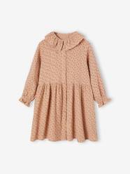 Girls-Dresses-Buttoned Dress in Cotton Gauze for Girls
