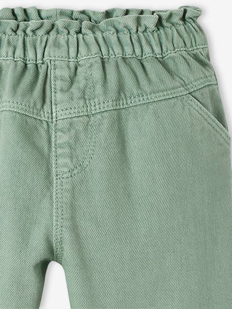 Twill Trousers, Elasticated Waistband, for Babies - green
