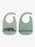Pack of 2 Silicone Bibs, Croco by DONE BY DEER green 
