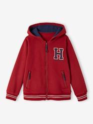 Boys-Cardigans, Jumpers & Sweatshirts-Sweatshirts & Hoodies-Zipped Sports Jacket with Hood for Boys