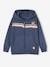 Striped Zipped Hoodie for Boys night blue 