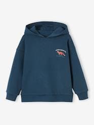 Boys-Cardigans, Jumpers & Sweatshirts-Hoodie with Large Nature-Inspired Motif on the Back, for Boys