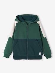 Sports Jacket with Zip & Hood, Colourblock Effect, for Boys