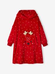 Girls-Nightwear-Christmas Poncho-Type Dressing Gown in Velour & Polar Fleece, for Girls