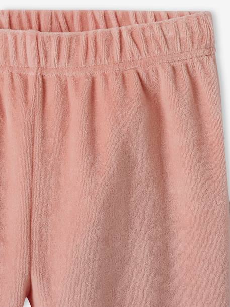 Pack of 2 'Love' Pyjamas in Velour for Girls old rose 