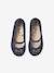 Leather Ballerina Pumps with Glitter for Girls, Designed for Autonomy navy blue 