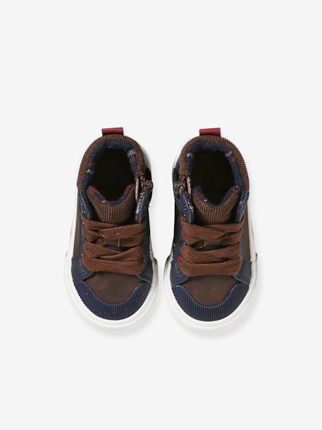 High-Top Trainers with Laces & Zips for Babies brown 
