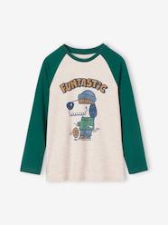 Boys-Tops-Top with Graphic Motif & Raglan Sleeves for Boys