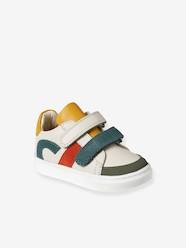 Shoes-Boys Footwear-Trainers-Hook&Loop Leather Trainers for Babies