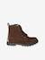 Leather Boots with Laces & Zip for Girls, Designed for Autonomy brown 