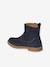 Leather Boots for Girls, Designed for Autonomy gold+navy blue 