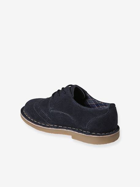Leather Derbies with Laces navy blue 
