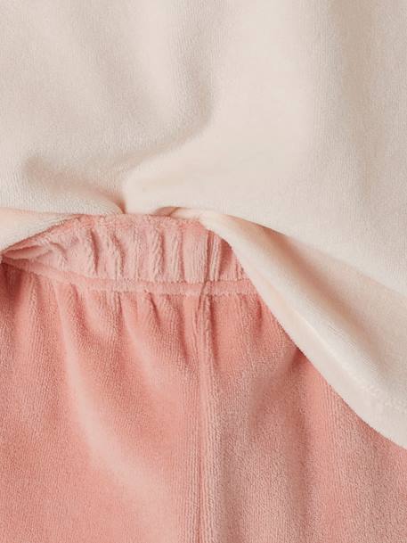 Pack of 2 'Love' Pyjamas in Velour for Girls old rose 