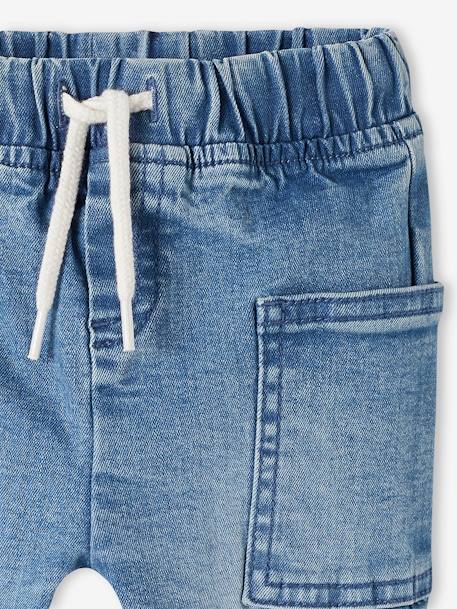 Denim Trousers with Elasticated Waistband for Babies double stone 