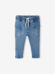 Baby-Trousers & Jeans-Denim Trousers with Elasticated Waistband for Babies