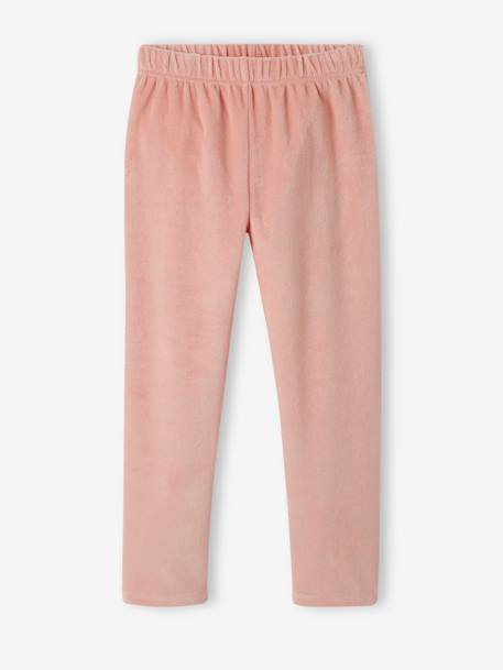 Pack of 2 'Love' Pyjamas in Velour for Girls old rose 