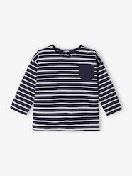 Baby-T-shirts & Roll Neck T-Shirts-T-Shirts-Striped Long Sleeve Top, for Babies