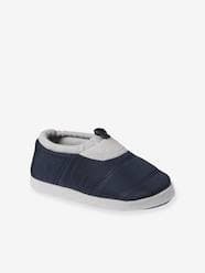 Shoes-Boys Footwear-Adjustable Slippers in Quilted Textile for Children