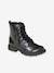 Patent Boots with Laces & Zip, for Girls black 