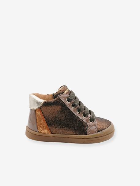 Leather Trainers with Laces & Zip, 3161B904 by Babybotte®, for Babies brown 