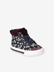 Shoes-Baby Footwear-Baby Girl Walking-Trainers-High-Top Trainers with Laces & Zip, for Babies