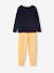 Pack of 2 Daisy Pyjamas in Velour for Girls ochre 