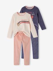 Pack of 2 "Love" Pyjamas in Velour for Girls