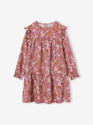 Frilly Dress with Floral Print for Girls