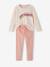 Pack of 2 'Love' Pyjamas in Velour for Girls old rose 