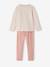 Pack of 2 'Love' Pyjamas in Velour for Girls old rose 