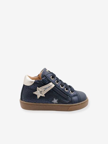 Leather Trainers with Laces & Zip, 3470B102 by Babybotte®, for Babies navy blue 