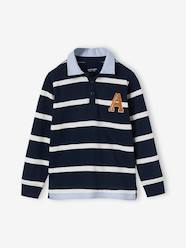 Boys-Tops-Polo Shirts-Striped 2-in-1 Effect Polo Shirt, for Boys