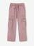 Easy-to-Slip-On Cargo Trousers for Girls mauve 