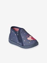 Shoes-Baby Footwear-Slippers & Booties-Fabric Indoor Shoes with Zip, for Babies