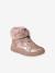 Fur-Lined Trainers with Laces, Hook & Loop Strap & Zip, for Babies nude pink 