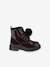 Patent Boots with Laces & Zip, for Babies bordeaux red 