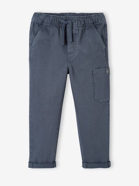 Coloured Cargo Trousers for Boys petrol blue 