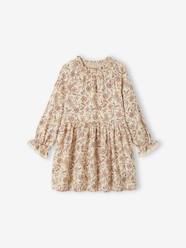 -Floral Cotton Gauze Dress for Girls