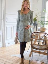 Maternity-Nursing Clothes-Short Jersey Knit Dress, Maternity & Nursing Special