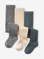 -Pack of 3 Knitted Tights for Babies
