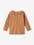 Wide Neck Rib Knit Top for Babies caramel 