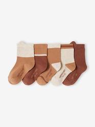 Boys-Underwear-Socks-Pack of 5 Pairs of Colourblock Socks For Babies
