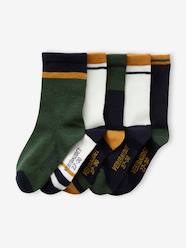 Boys-Pack of 5 Pairs of Colourblock Socks for Boys