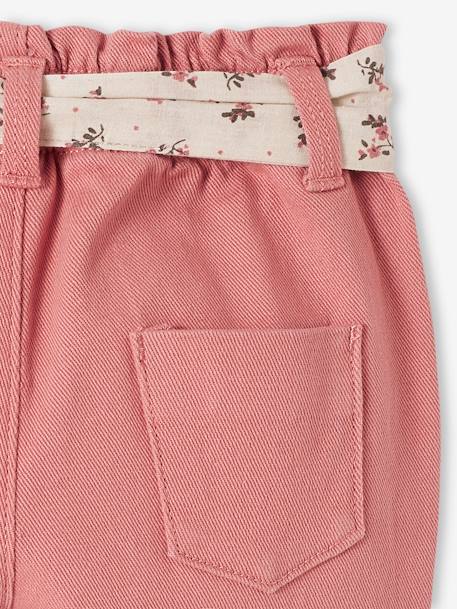 Trousers with Fabric Belt for Babies old rose 