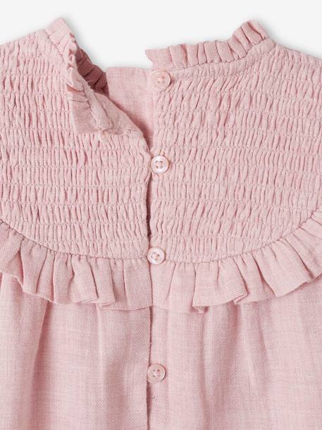 Smocked Blouse with Matching Headband lilac 