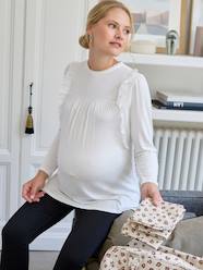 Maternity-T-shirts & Tops-Blouse with Broderie Anglaise Ruffles for Maternity