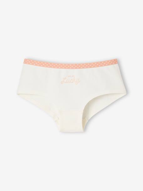 Pack of 5 Pop Shorties for Girls apricot 
